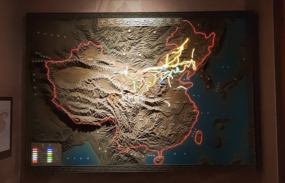 定边县展览馆全国长城分布地形图模型