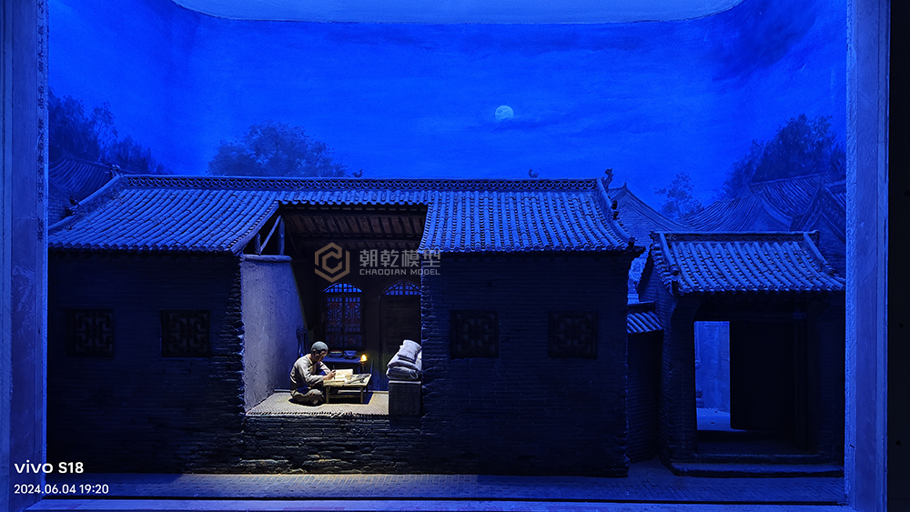 榆林胡星元纪念馆微缩场景《胡星元抄课本》